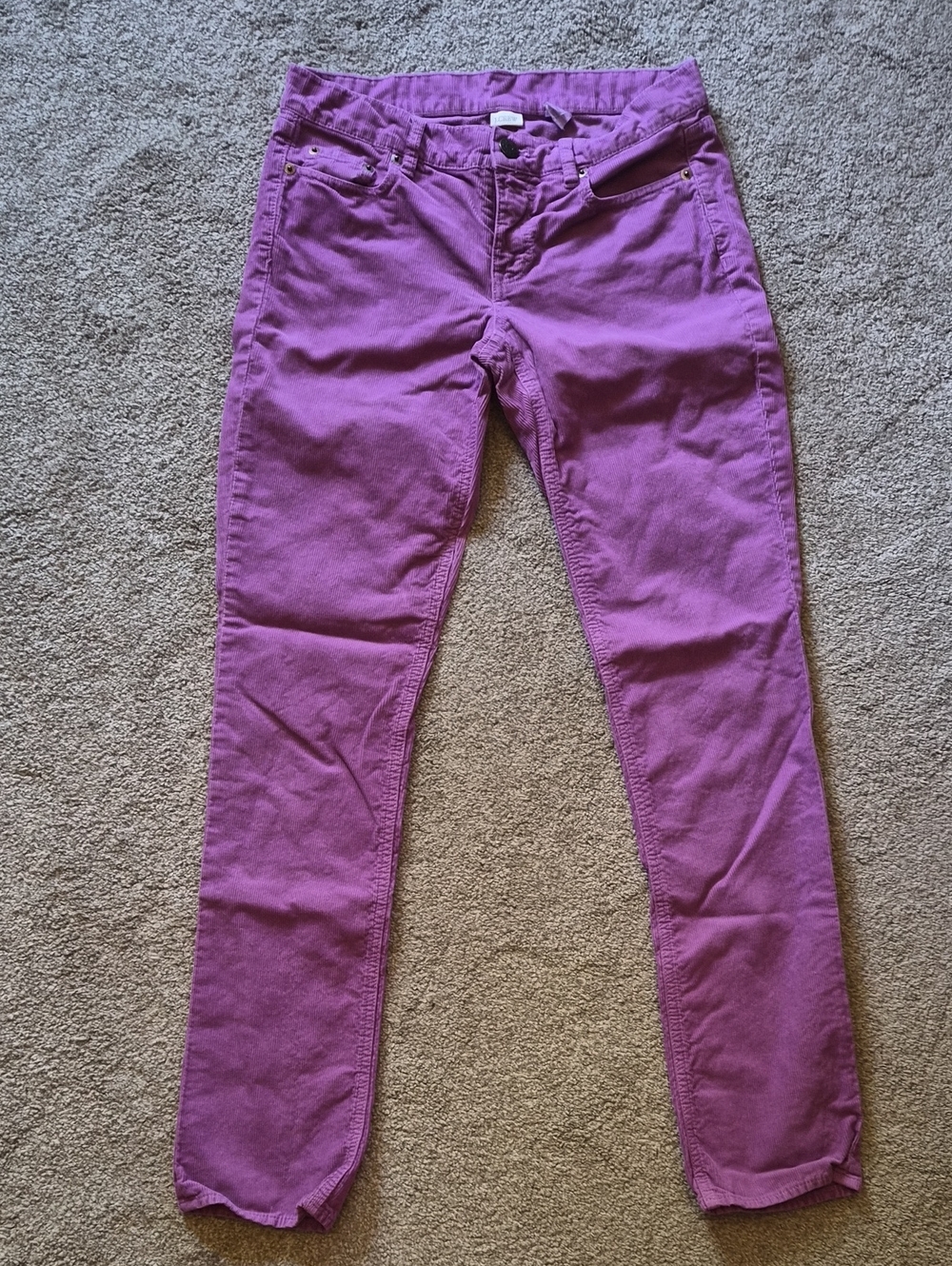 J. Crew Skinny Corduroys in Bright Purple Sz 26